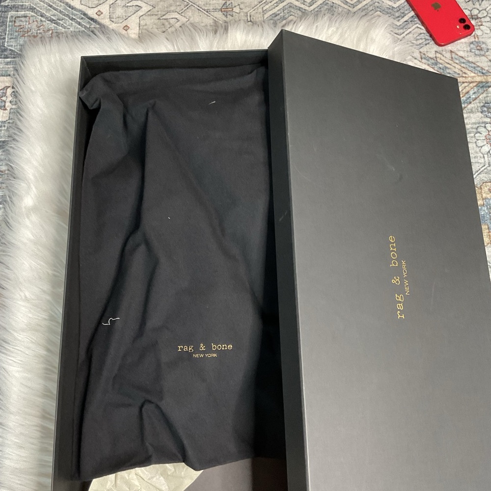 NIB $795 Rag &Bone Aslen Knee High Black Suede Boots Size: 36 - Picture 11 of 16